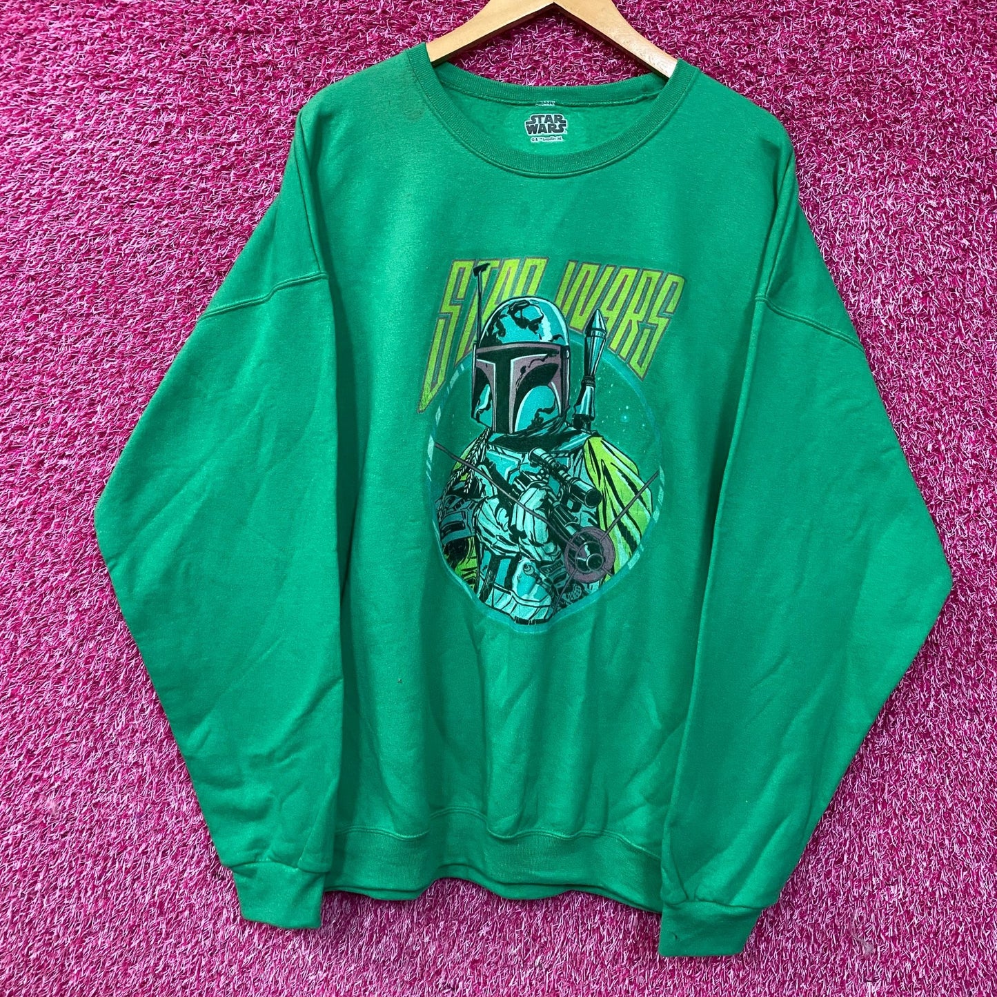 Star Wars Boba Fett Bounty Hunter Graphic Crewneck Sweatshirt XXL