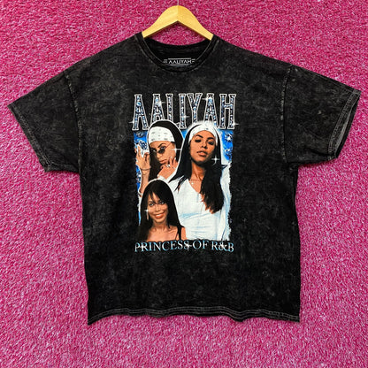 Aaliyah Princess Of RnB mineral Wash Tshirt size XL