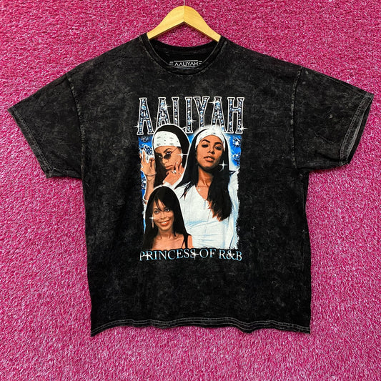 Aaliyah Princess Of RnB mineral Wash Tshirt size XL