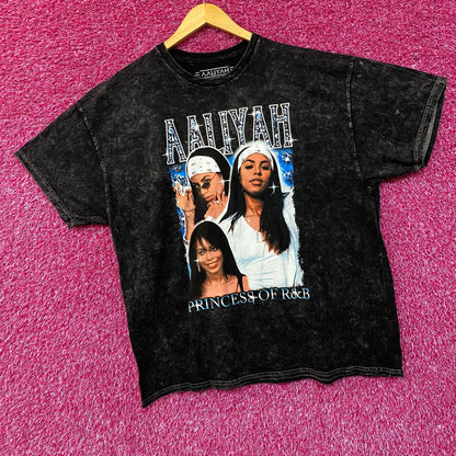 Aaliyah Princess Of RnB mineral Wash Tshirt size XL