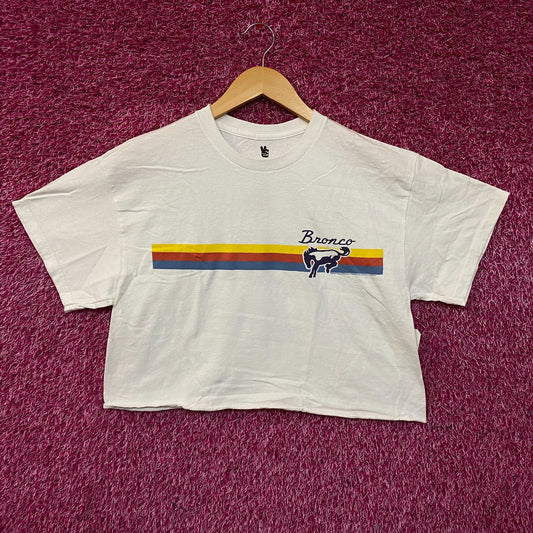 Junk Food Clothing "Bronco 66"  Graphic Women's Crop Tee Small