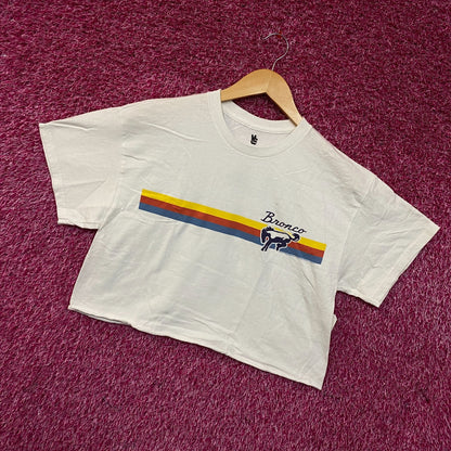 Junk Food Clothing "Bronco 66"  Graphic Women's Crop Tee Small