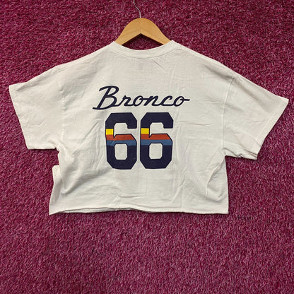 Junk Food Clothing "Bronco 66"  Graphic Women's Crop Tee Small