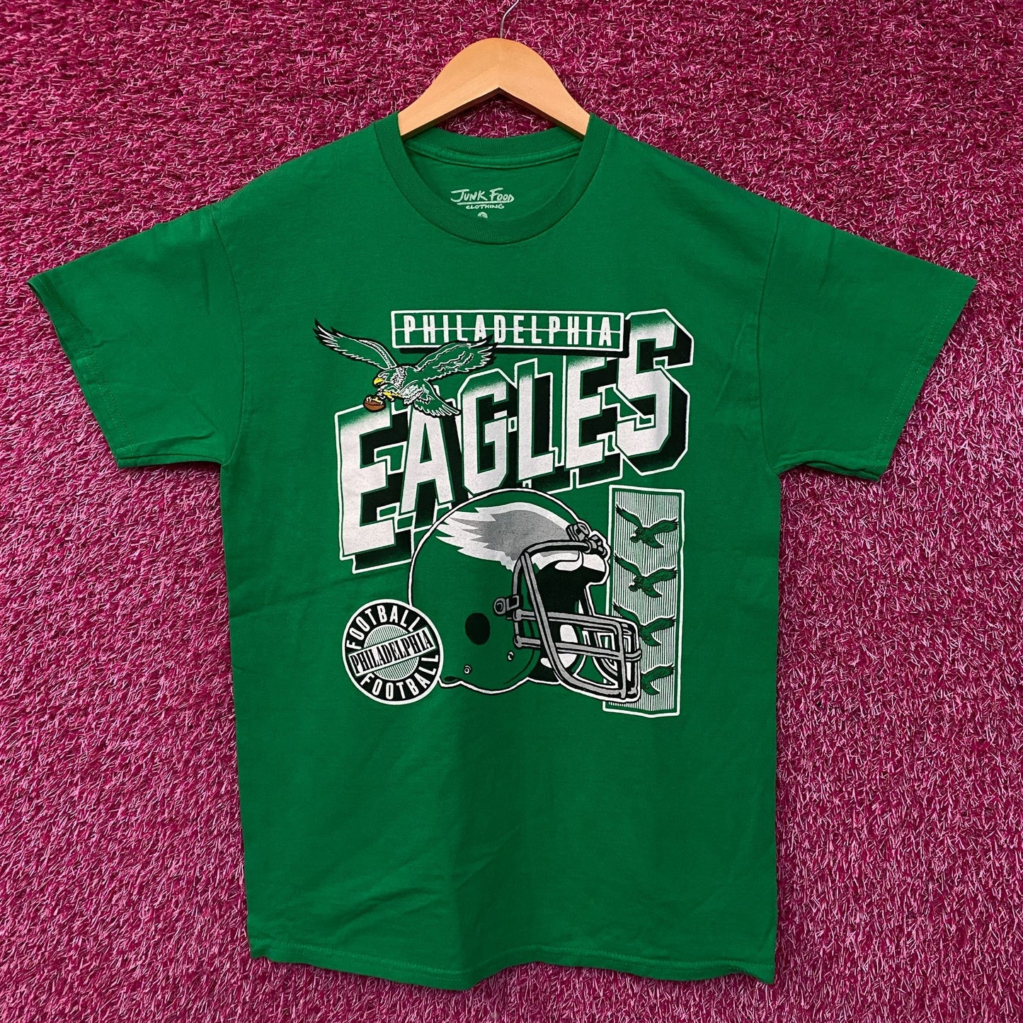 Junk Food Philadelphia Eagles Checkdown Flea Market Tee Small