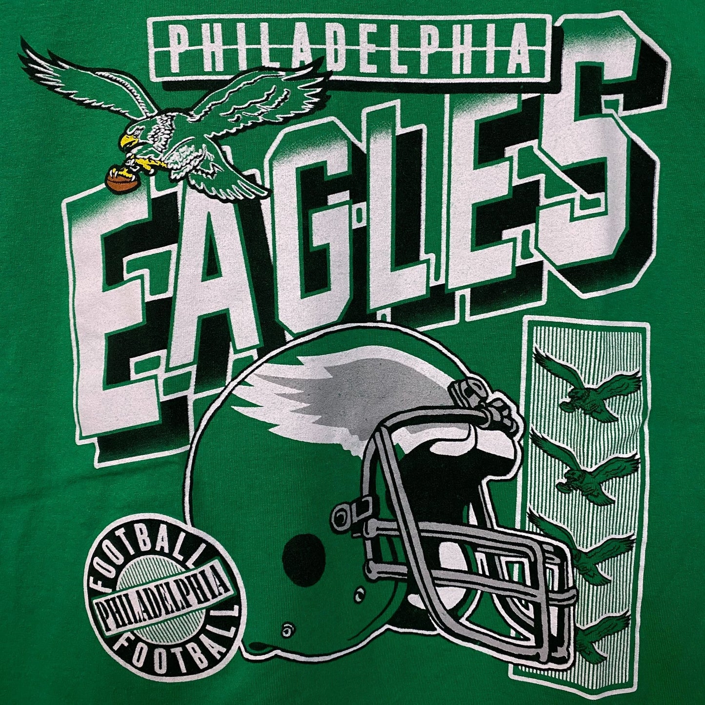Junk Food Philadelphia Eagles Checkdown Flea Market Tee Small