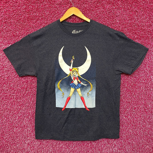 Sailor Moon Crescent Moon Wand Pretty Guardian Anime Tee L