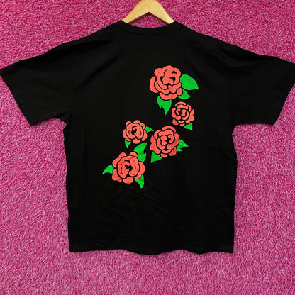 Clandestine Industries Floating Roses Scene Skater T-Shirt L