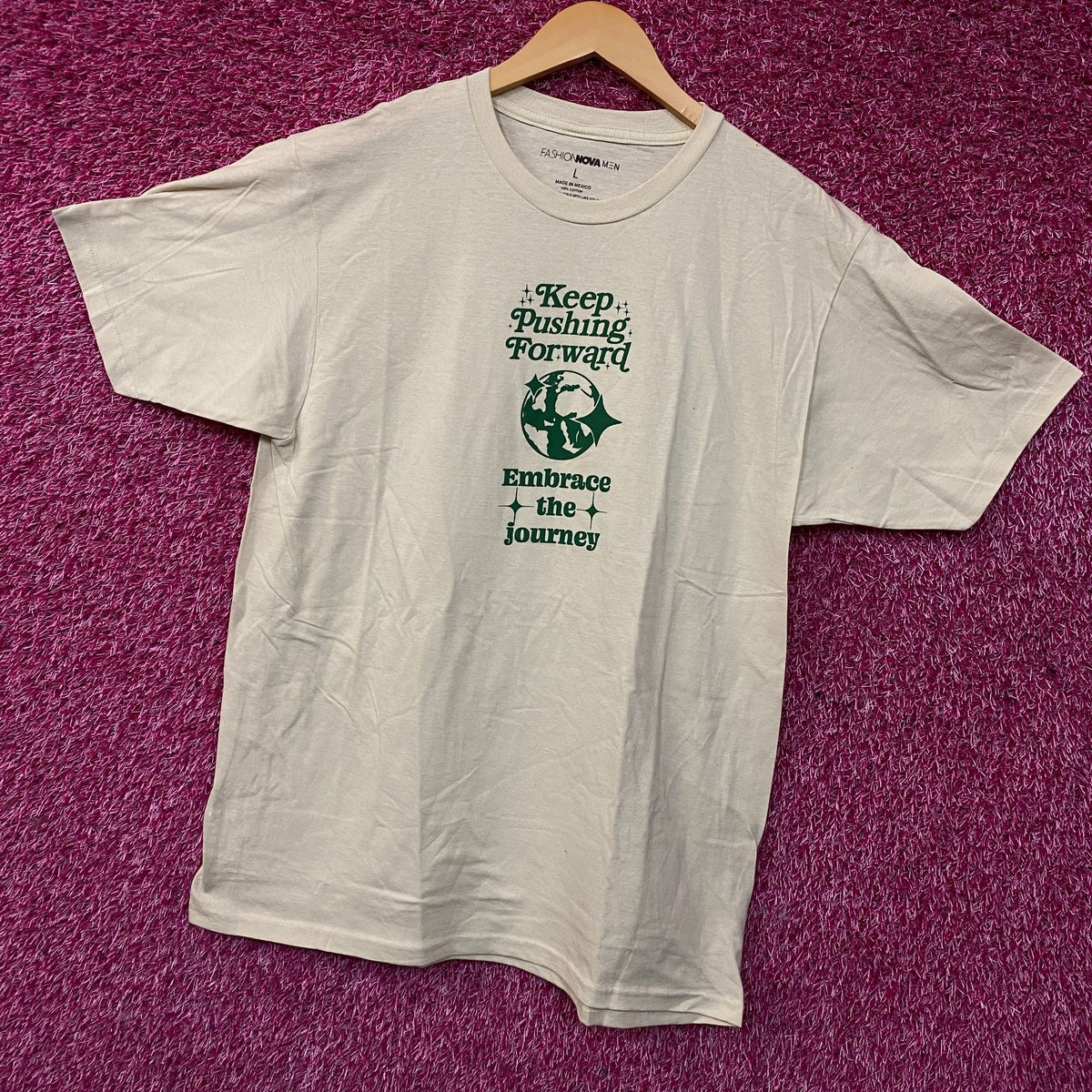 Embrace the Journey Keep Pushing Forward Tshirt size Large