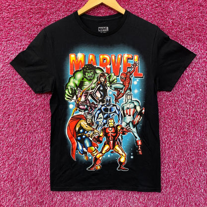 Marvel Superheroes Logo Graphic T-Shirt Small