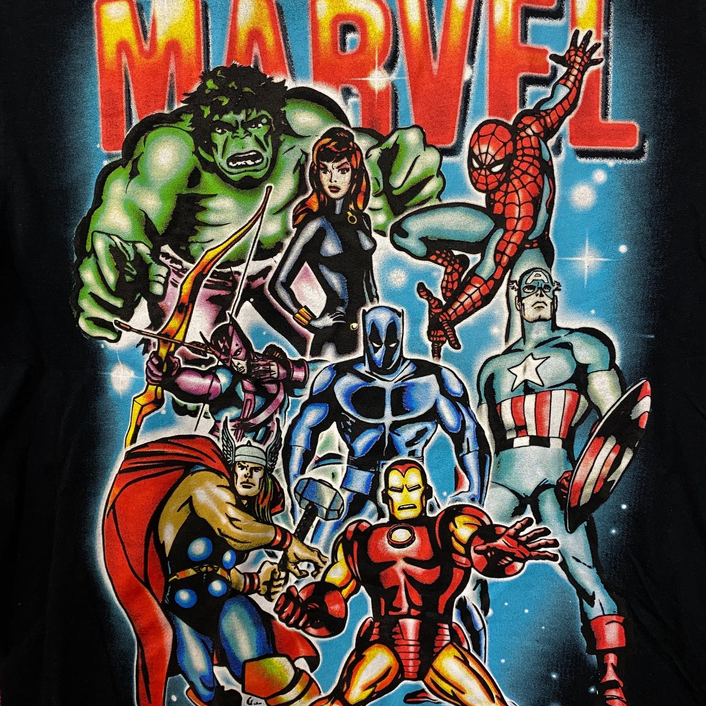 Marvel Superheroes Logo Graphic T-Shirt Small