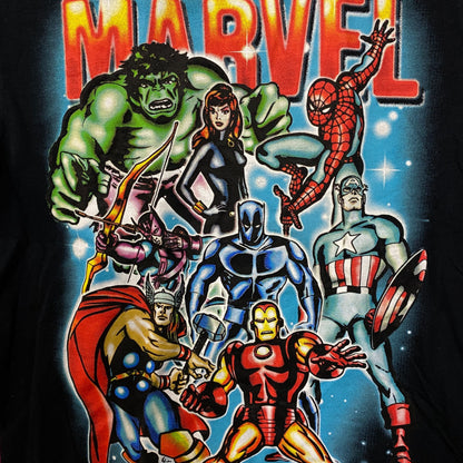 Marvel Superheroes Logo Graphic T-Shirt Small