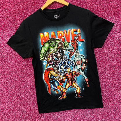 Marvel Superheroes Logo Graphic T-Shirt Small