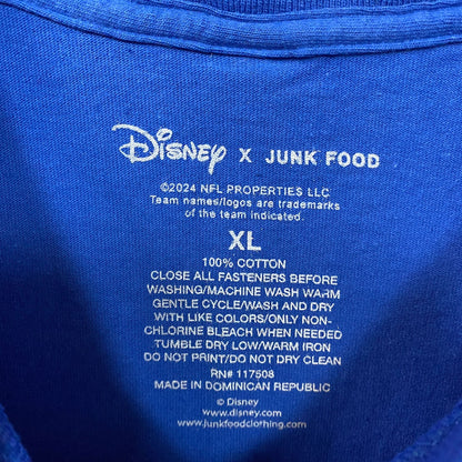 Junk Food x NFL DInsey Mickey Mouse Kick Back Los Angeles Rams T-Shirt XL