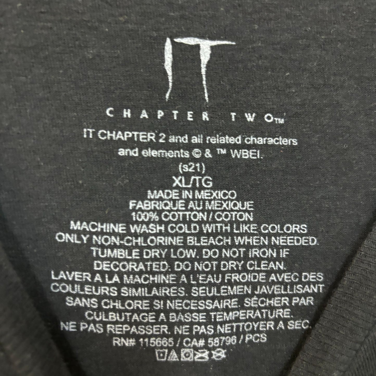 Pennywise it chapter 2 Horror Tshirt size XL