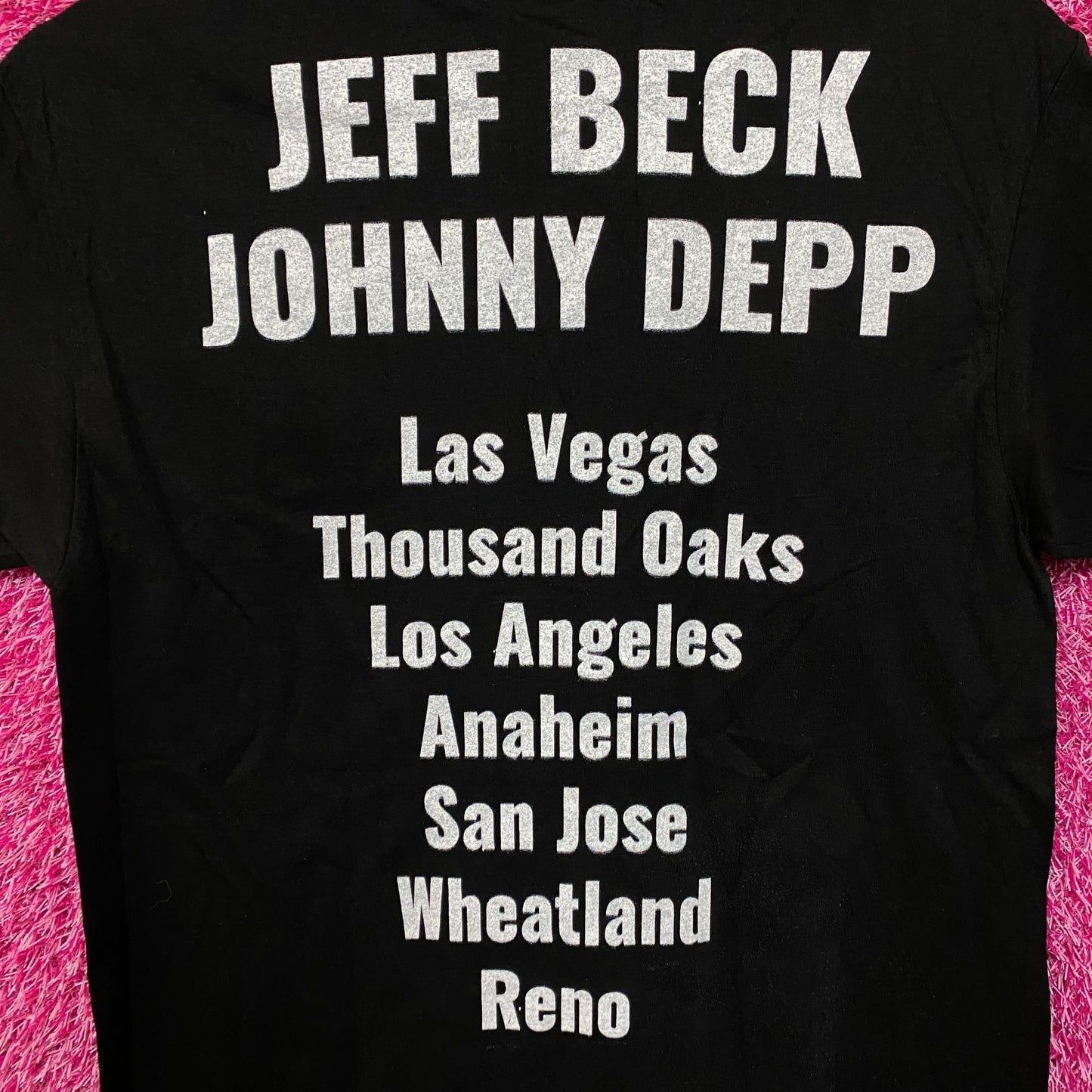 Jeff Beck Johnny Depp California Nevada Rock Tour Run Tee S