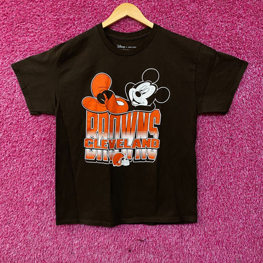 Junk Food x NFL Disney Mickey Mouse Kick Back Browns Cleveland Brown Shirt Medium