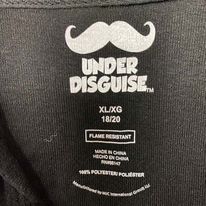 Under Disguise Skeleton Black Warm Fleece One Piece Zip Up Onesie XL