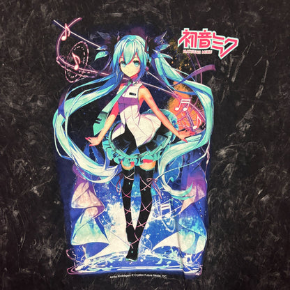 Hatsune Miku Vocaloid Anime Band Mineral Wash Thsirt Size 2X
