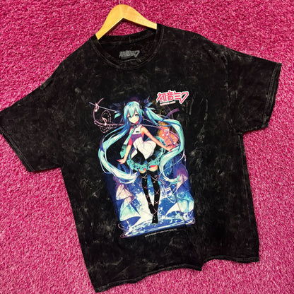 Hatsune Miku Vocaloid Anime Band Mineral Wash Thsirt Size 2X