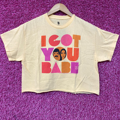 Sonny and Cher I Got You Babe Crop top Size Small