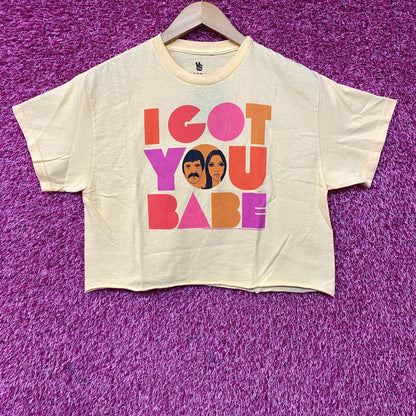 Sonny and Cher I Got You Babe Crop top Size Small