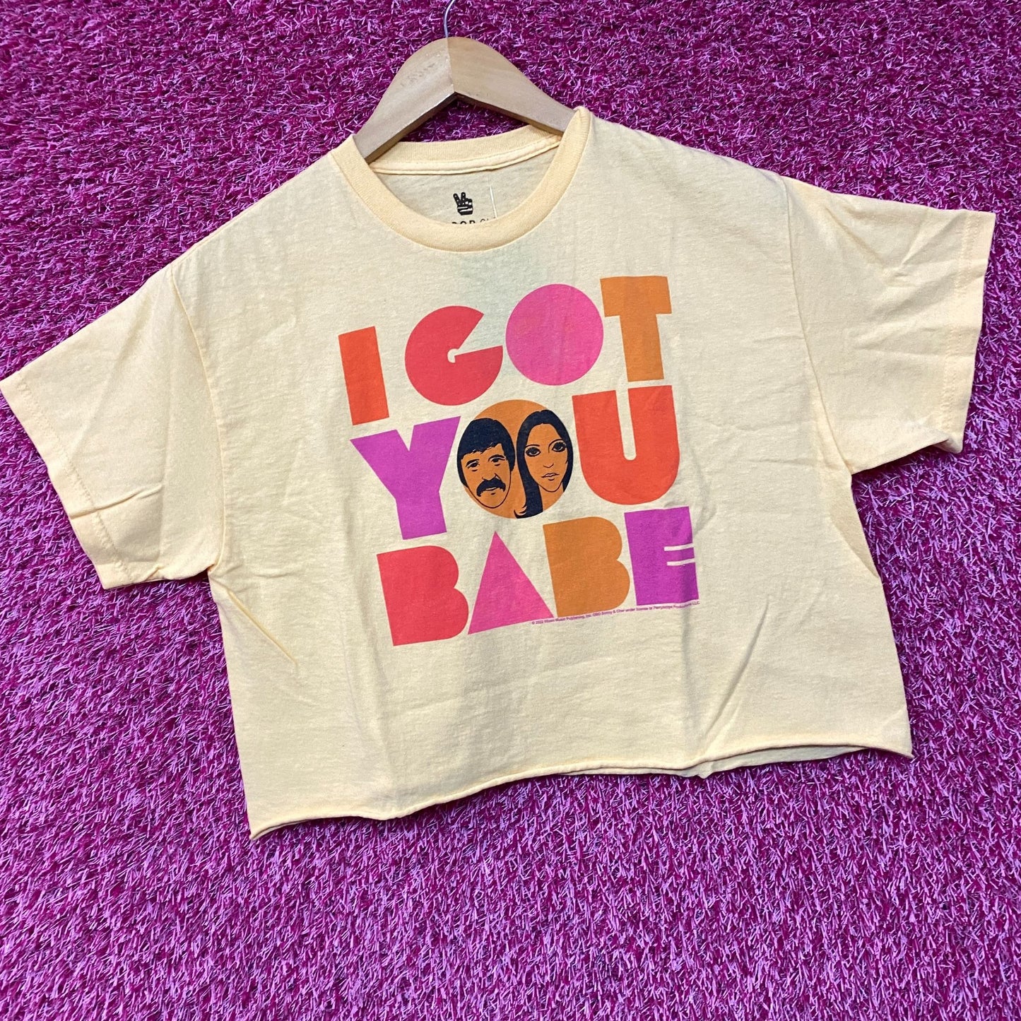 Sonny and Cher I Got You Babe Crop top Size Small