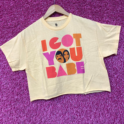 Sonny and Cher I Got You Babe Crop top Size Small