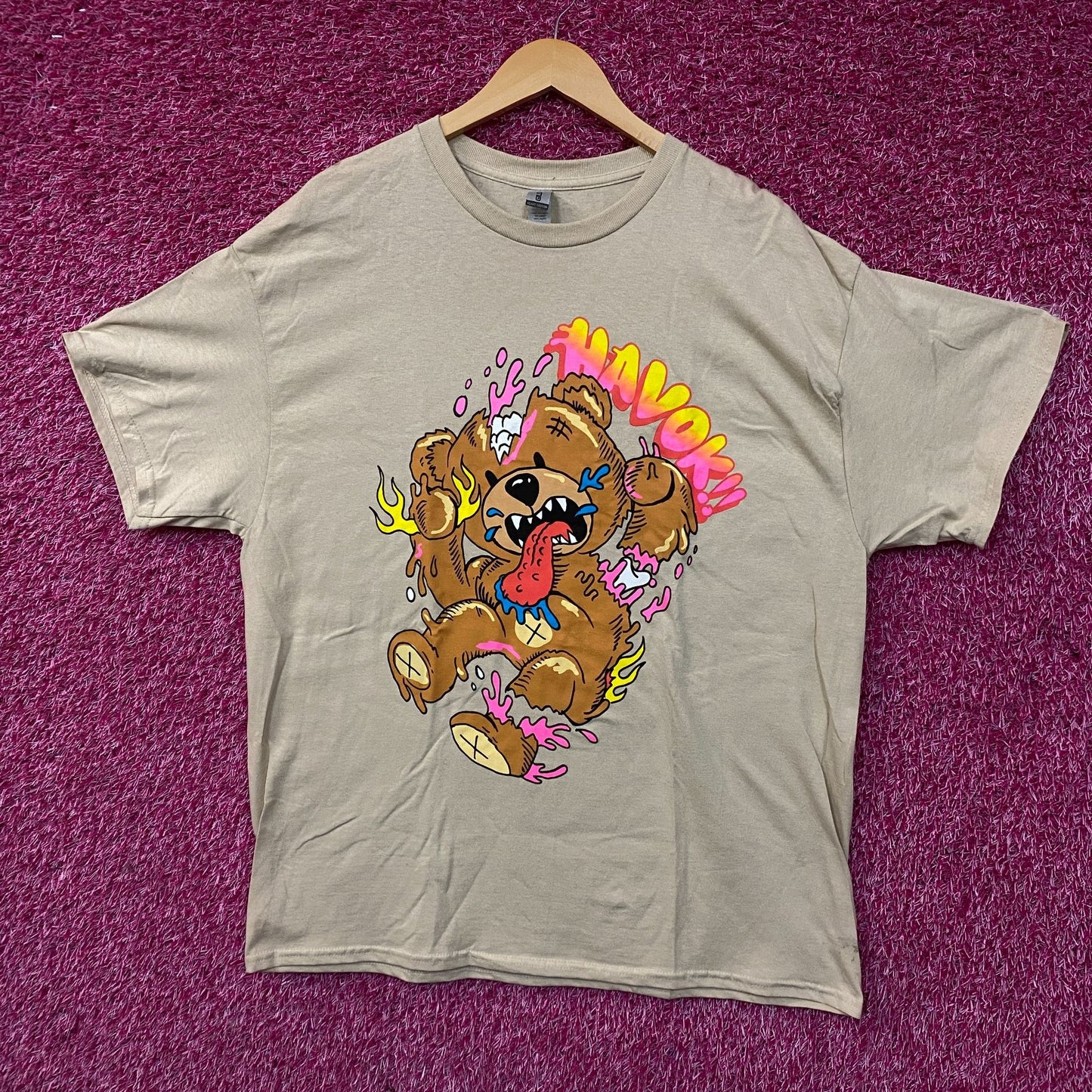 Fashion Nova Wreaking Havok Teddy Bear Graphic T-Shirt XL