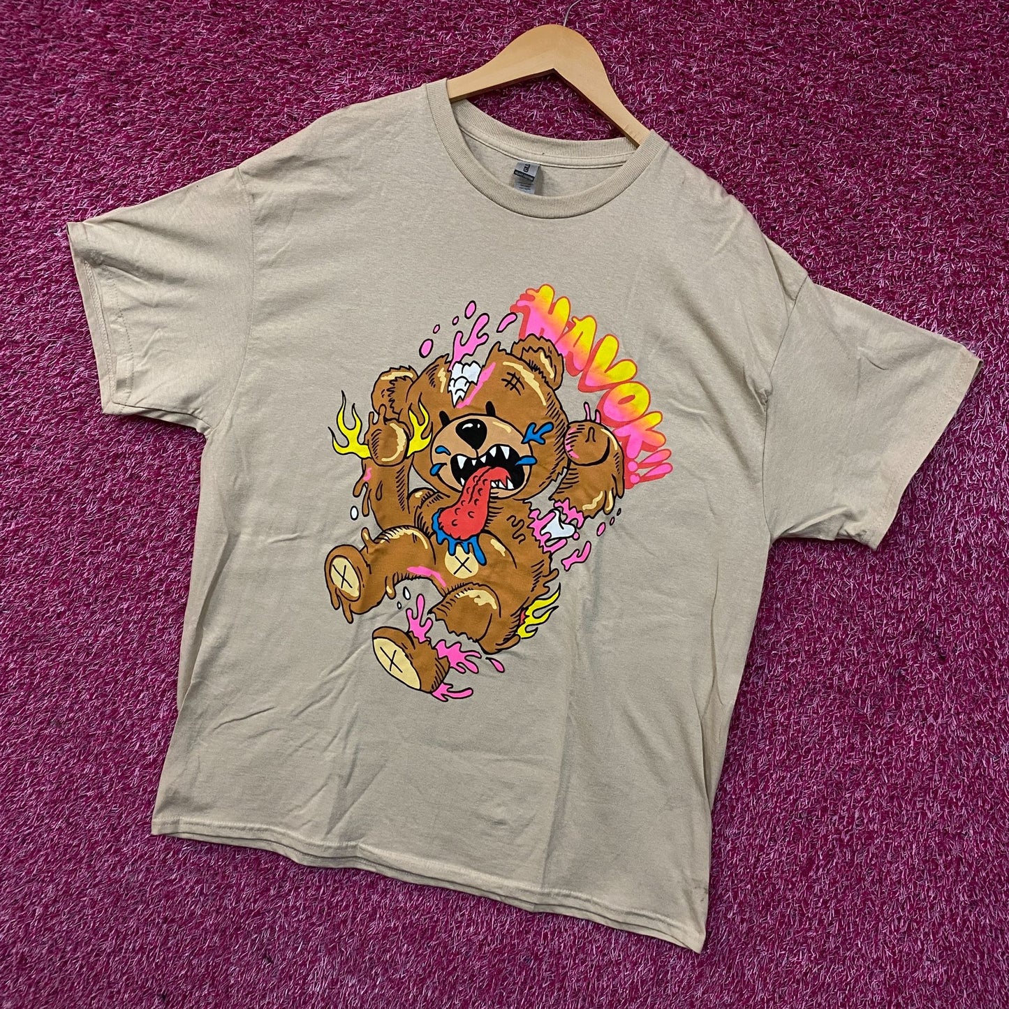 Fashion Nova Wreaking Havok Teddy Bear Graphic T-Shirt XL