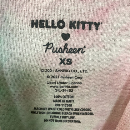 Hello Kitty Pusheen Tie Dye Pastel T-Shirt Extra Small