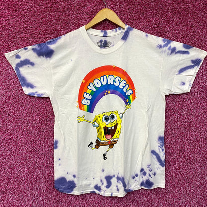 SpongeBob SquarePants Be Yourself Nickelodeon Tie Dye Tee L