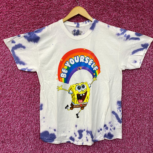 SpongeBob SquarePants Be Yourself Nickelodeon Tie Dye Tee L