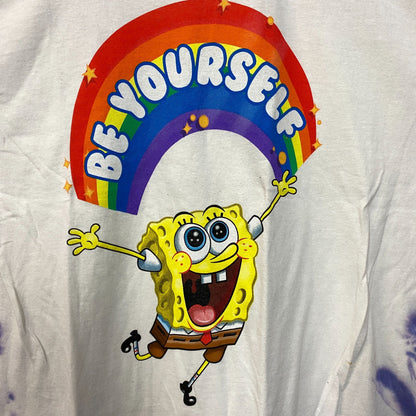 SpongeBob SquarePants Be Yourself Nickelodeon Tie Dye Tee L