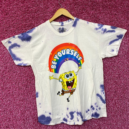 SpongeBob SquarePants Be Yourself Nickelodeon Tie Dye Tee L