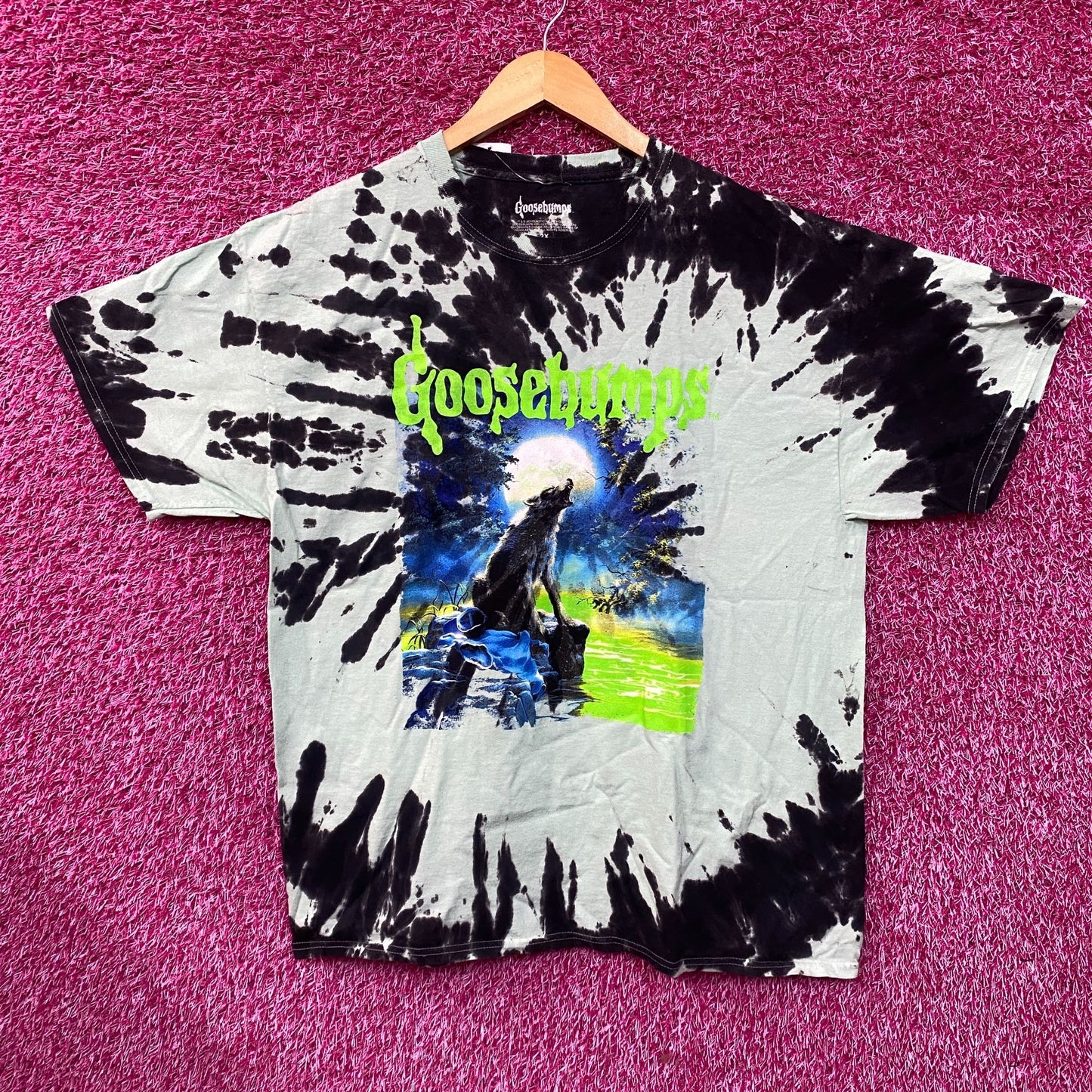 Goosebumps The Werewolf Of Fever Swamp Mint Green Tie Dye T-Shirt 2XL