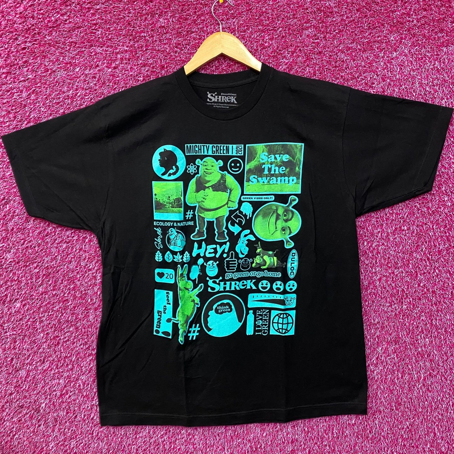 Dreamworks Shrek Animated Movie Flash Sheet T-Shirt XL