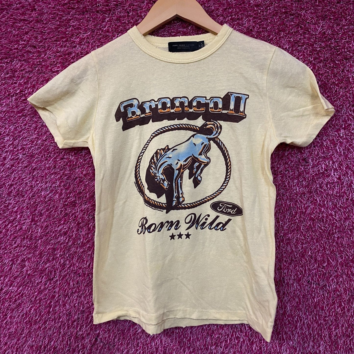 Junk Food Clothing Women's Bronco 2 Born Wild Graphic T-Shirt XS