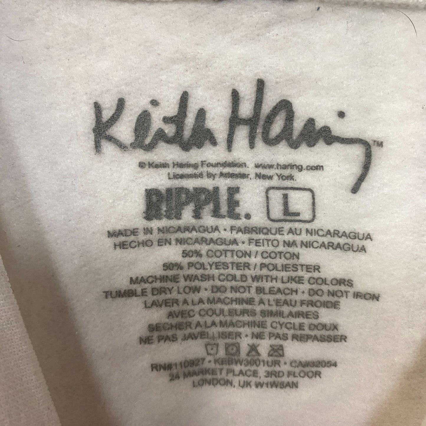 Keith Haring The Paris Review Crew Neck Sweatshirt size Large