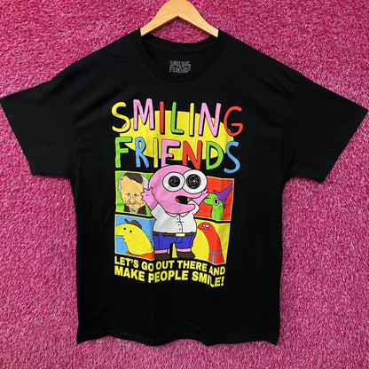 Smiling Friends Make People Smile Graphic T-Shirt XL