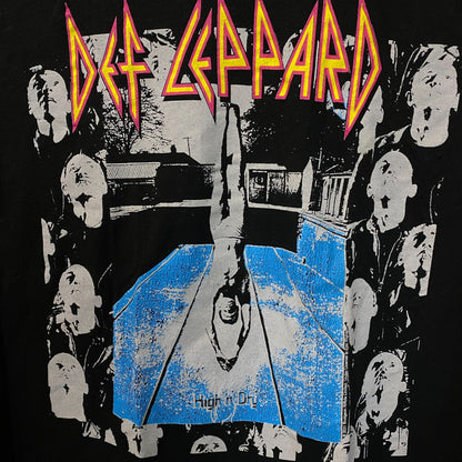 Def Leppard "High 'n' Dry" Album Cover Rock Band T-Shirt Medium