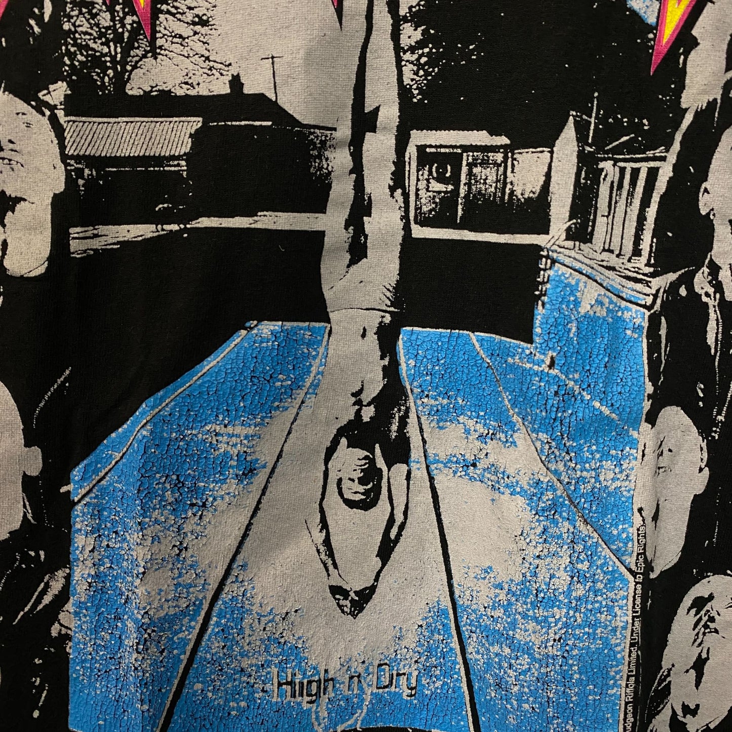 Def Leppard "High 'n' Dry" Album Cover Rock Band T-Shirt Medium