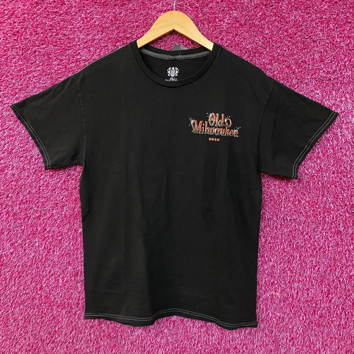 Old Milwaukee Beer Vintage Style Logo Tee Small