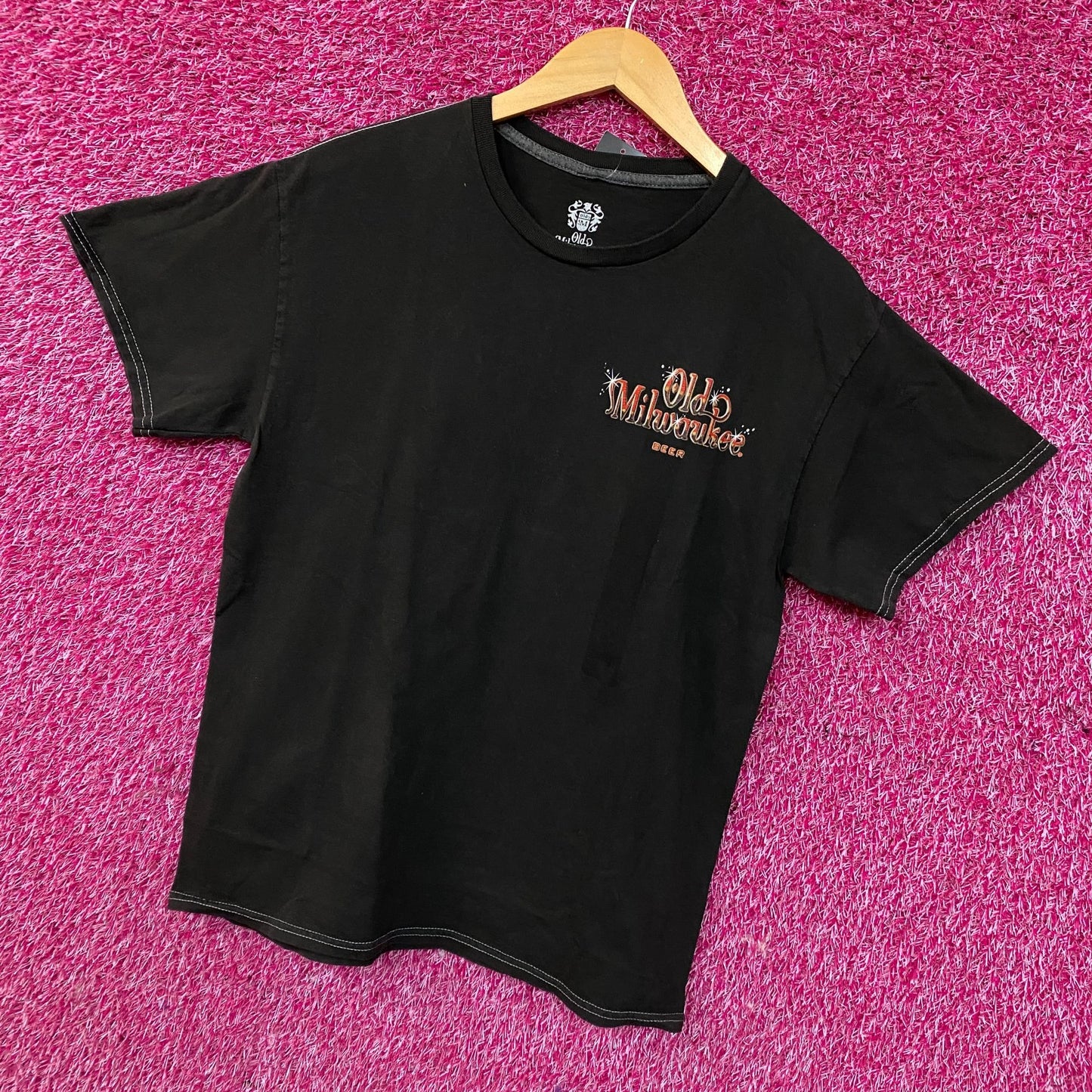 Old Milwaukee Beer Vintage Style Logo Tee Small