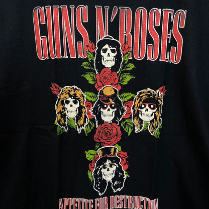 Guns N' Roses Appetite for Destruction Floral Cross T-Shirt Large