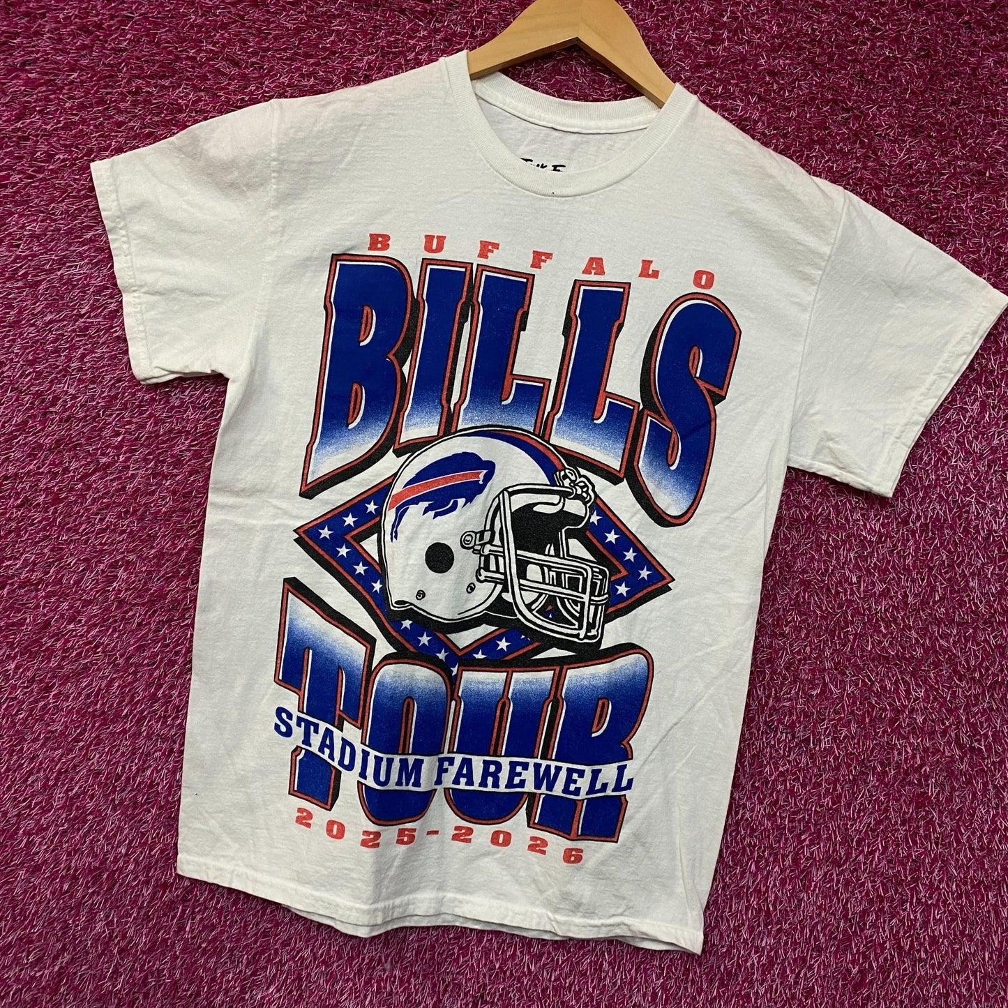 Junk Food Clothing Buffalo Bills Stadium Farewell Tour Graphic T-Shirt Small