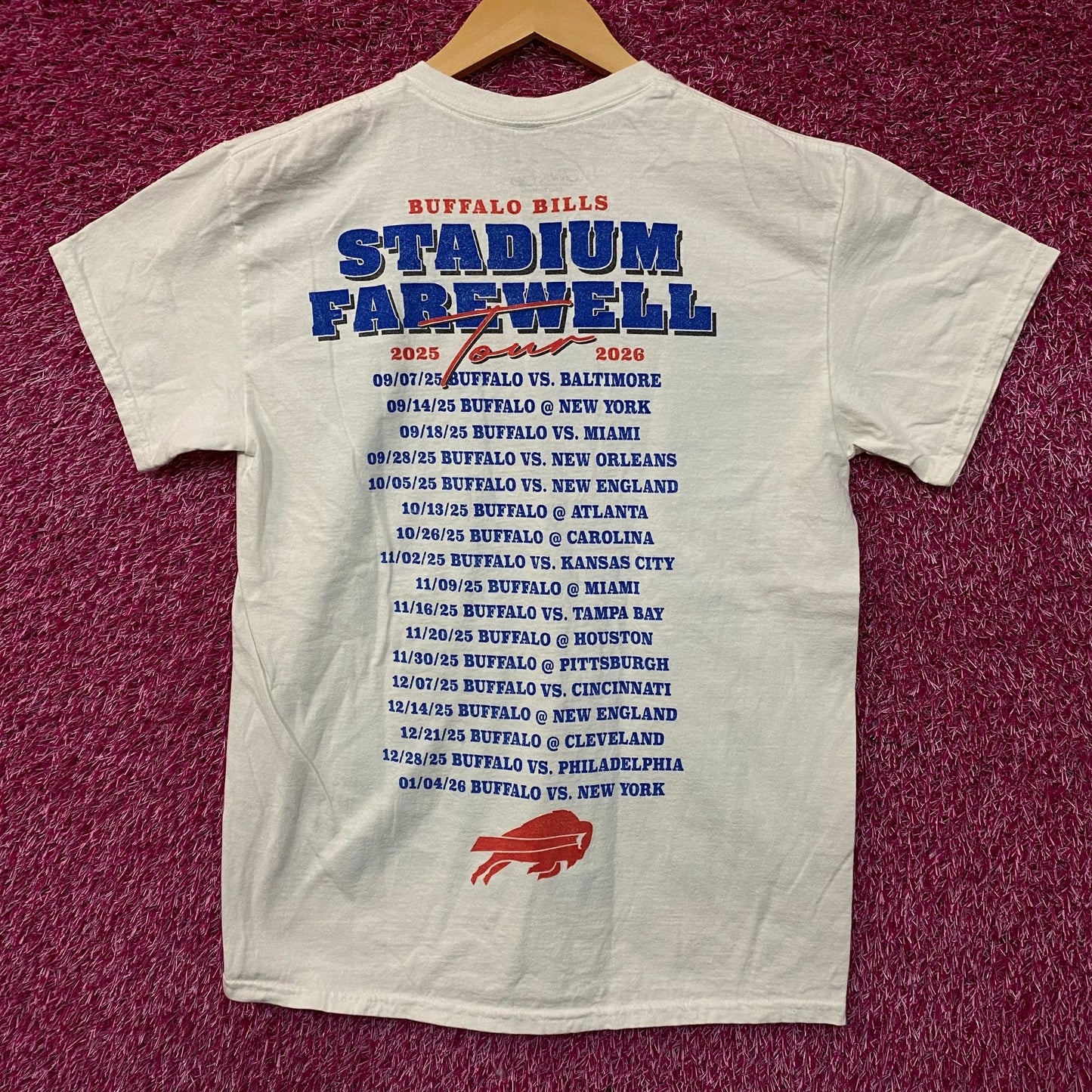 Junk Food Clothing Buffalo Bills Stadium Farewell Tour Graphic T-Shirt Small