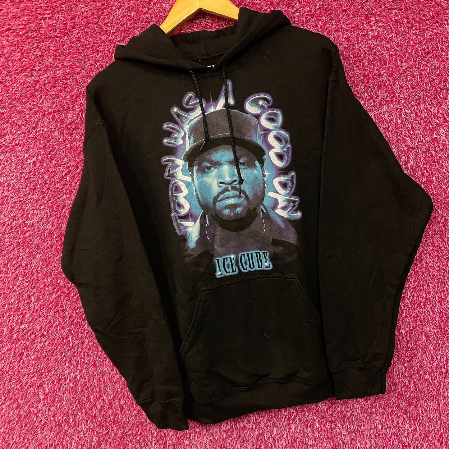 Ice Cube Today Was a Good Day Airbrush Hip Hop Hoodie Medium