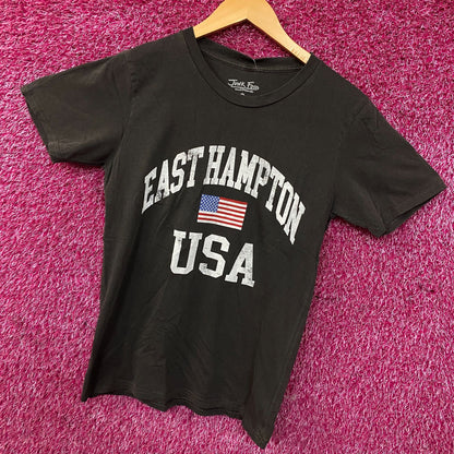 Junk Food Clothing "East Hampton USA" Retro Style Graphic T-Shirt Small
