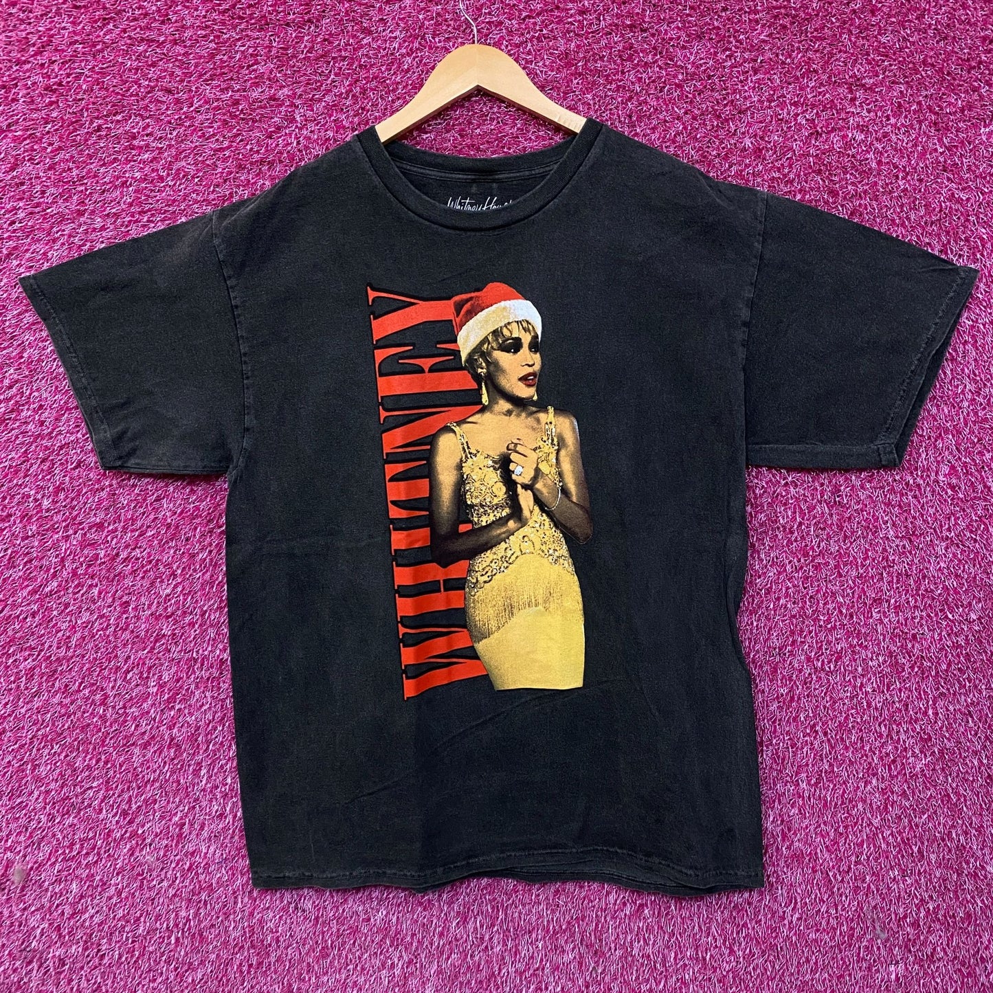 Whitney Houston One Wish For Christmas T-Shirt Large
