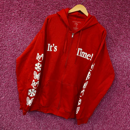 Mariah Carey "Christmastime" Zip-Up Graphic Hoodie XL